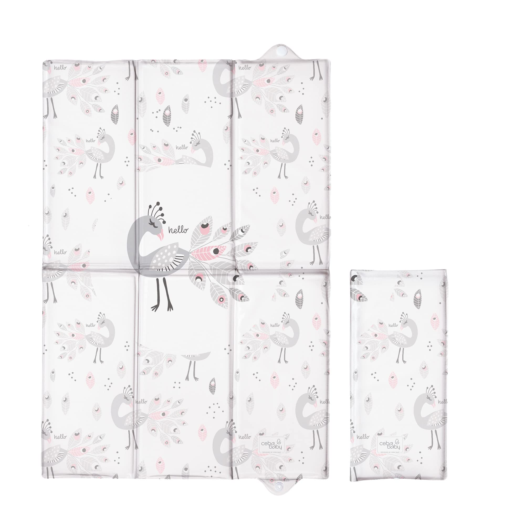 Portable Foldable Baby Travel Changing Mat | Soft, Waterproof, Compact Diaper/Nappy Changer | 40x60 cm (Peacock) — image 1