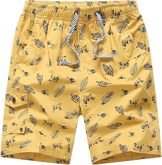 Amazon コージーエージ Cozyage メンズショートパンツ おしゃれな総柄 イージーパンツ サマー短パン 柄パン おしゃれ ハーフパンツ ゴムひも サイドポケット 男性用 フィットネス トレーニング ショート ハーフパンツ 通販