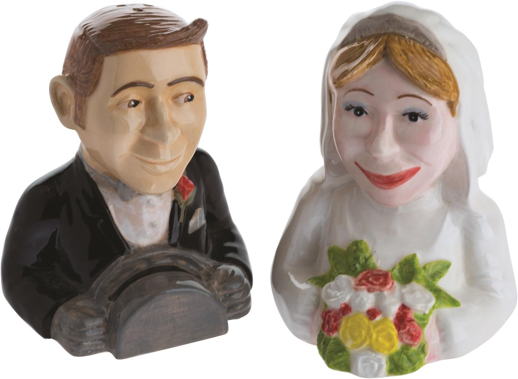 John Beswick JBSP5 Mr & Mrs Richard & Paula Wedding Salt and Pepper