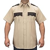 First Class 100% Polyester Two Tone Men's Uniform Shirt