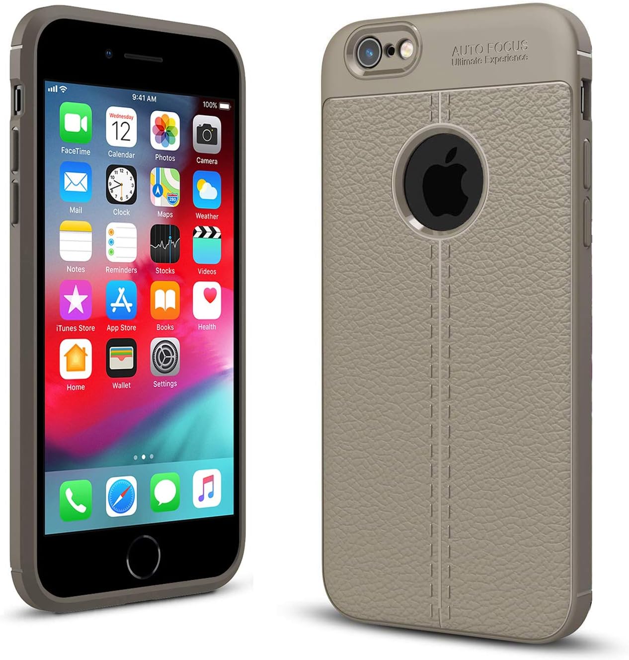 FinestBazaar iPhone 6 Plus / 6s Plus 5.5" Case Ultra Light ShockProof Protective TPU Grip Silicone Slim Thin Cover For Apple iPhone 6 Plus / 6s Plus 5.5" Grey + Free Film Screen Protector