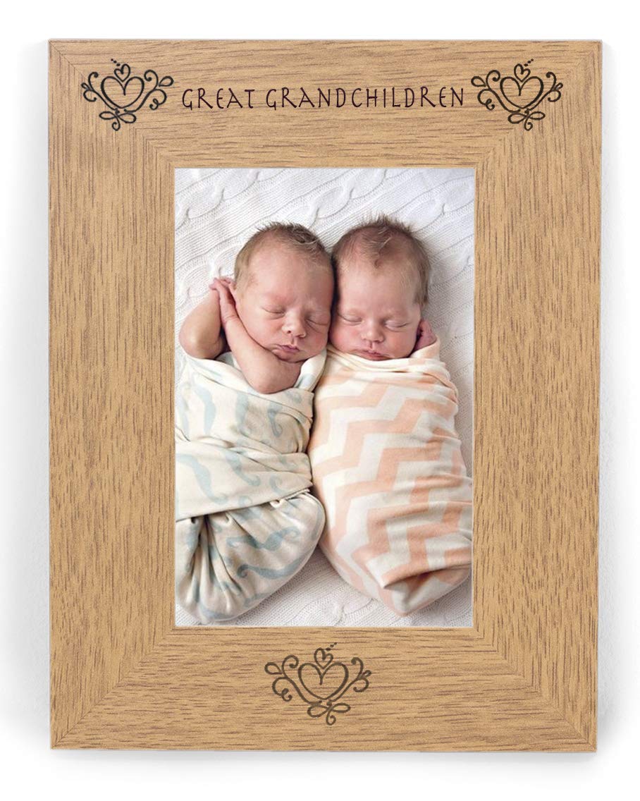GREAT GRANDCHILDREN 6x4 Photo Picture Frame Birthday Gifts Mothers Fathers Day for Grandad Grandmother Grandparents Nan Nanny Gramps Gran Presents