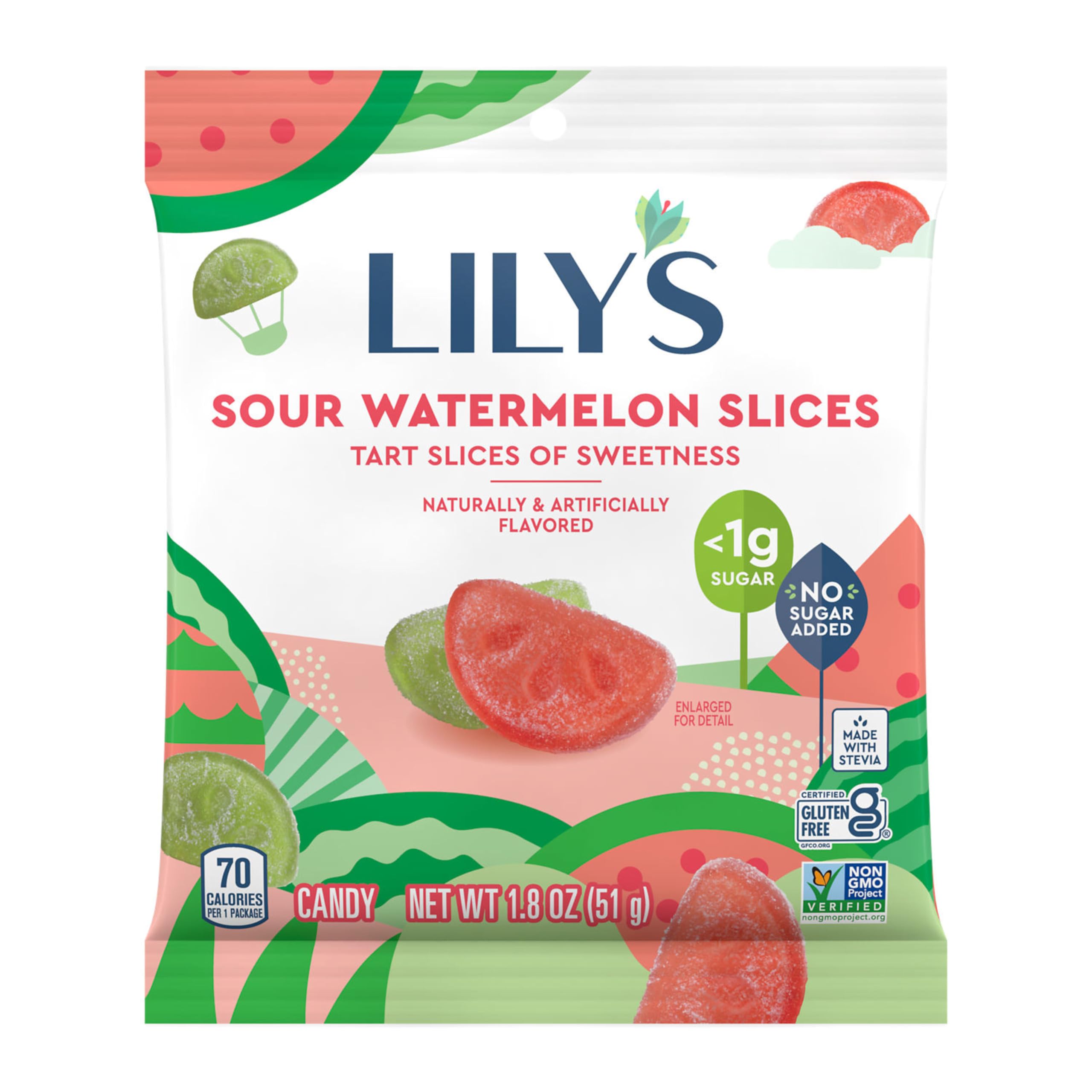 LILY'S Sour Watermelon Slices No Sugar
