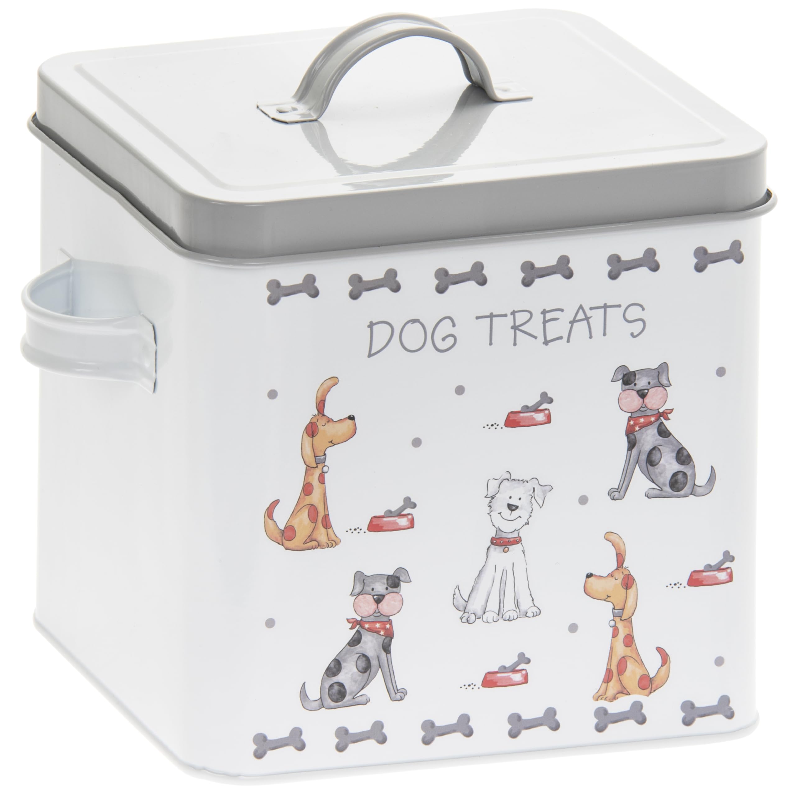 The Leonardo Collection Faithful Friends Dog Treats Box For Storage | Durable Food Container For Pet Food | Ideal Dog Food Storage Containers & Food Bin For Daily Use | Airtight Bin For Dry Pet Food