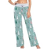 Exnundod Womens's Pajama Pants Christmas Pajama Bottoms Comfy Wide Leg Sleep Pj Yoga Lounge Pants XS-XL
