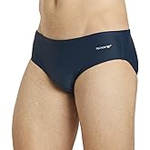 Sporti Men's Swim Briefs - Printed Color & Solid Swimsuit Training Suit - Men's Athletic Swimwear Briefs for Lap Swimming