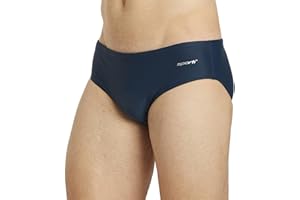 Sporti Men's Swim Briefs - Printed Color & Solid Swimsuit Training Suit - Men's Athletic Swimwear Briefs for Lap Swimming