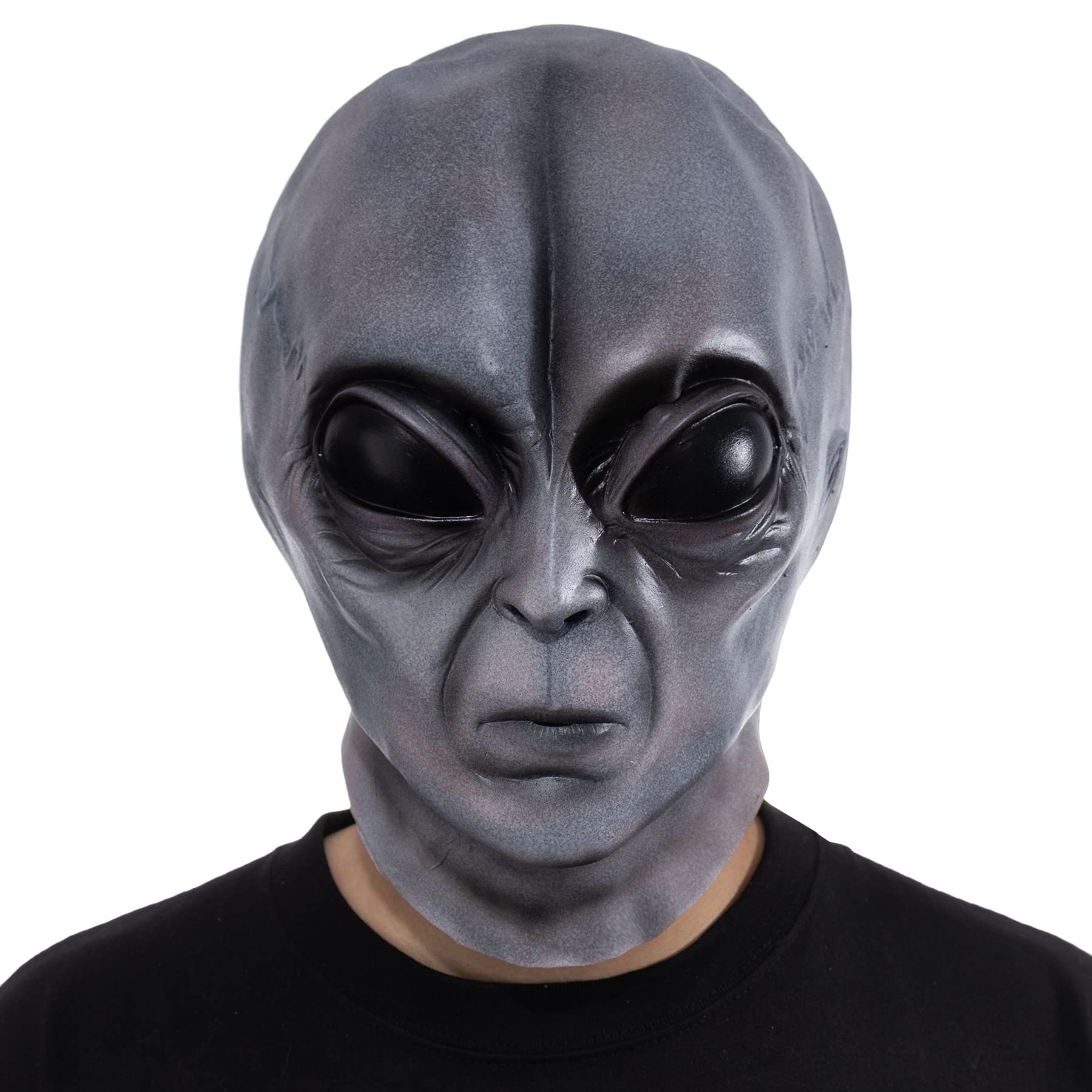 Photo 1 of Vmonke Realistic Alien Face Masks Extraterrestrial Encounter Prank Masks Fun Halloween Cosplay