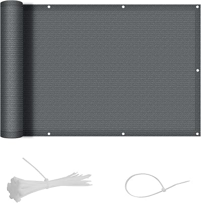 SUNNY GUARD Balcony Privacy Screen 90x300cm HDPE Fence Cover Anthracite UV