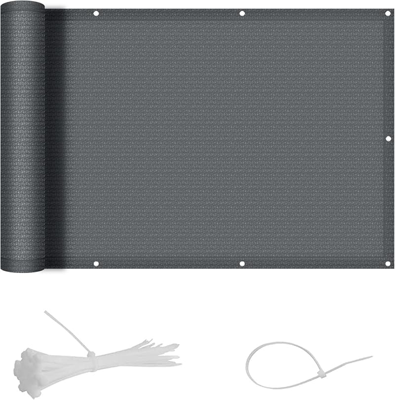 SUNNY GUARD Balcony Privacy Screen 90x300cm HDPE Fence Cover Anthracite UV