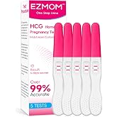 EZMOM Early Detection Pregnancy Tests, 5 Count HCG Tests for Home Use, Midstream Early Detection Test, Accurate Fast Results Testing Kit