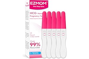 EZMOM HCG Home Use Pregnancy Test Midstream, 5 Count