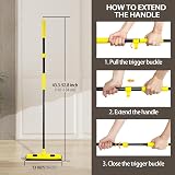 JEHONN Rubber Broom with Squeegee 134CM Telescopic Handle Pet Hair Remover view 2
