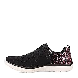 Skechers Women's Virtue Sneaker, Black/Pink=BKPK, 6