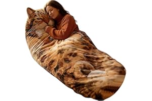 Adorable Cat Envelope Sleeping Bag, 69x32inch Camping Sleeping Bags, Warm & Cool Weather,Lightweight,Waterproof Sleeping Bags
