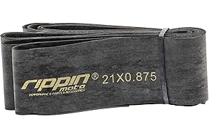 Rippin Moto 21 Inch x 7/8 Inch Motorcycle Rim Strip (21" x 7/8"), Durable Rubber, Tube Protection with Valve Stem Hole - Replacement for Worn or Damage Rim Strips