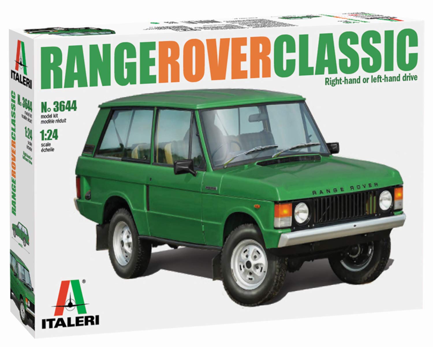Italeri 3644S Land 1:24 Range Rover Classic, Faithful Replica, Model Making, Crafts, Hobby, Gluing, Plastic Kit, Assembly