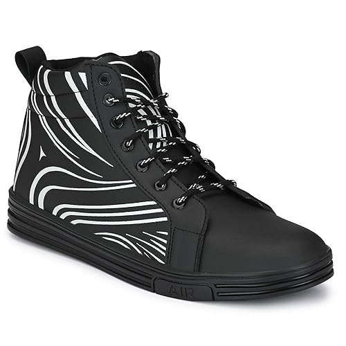black high top designer sneakers