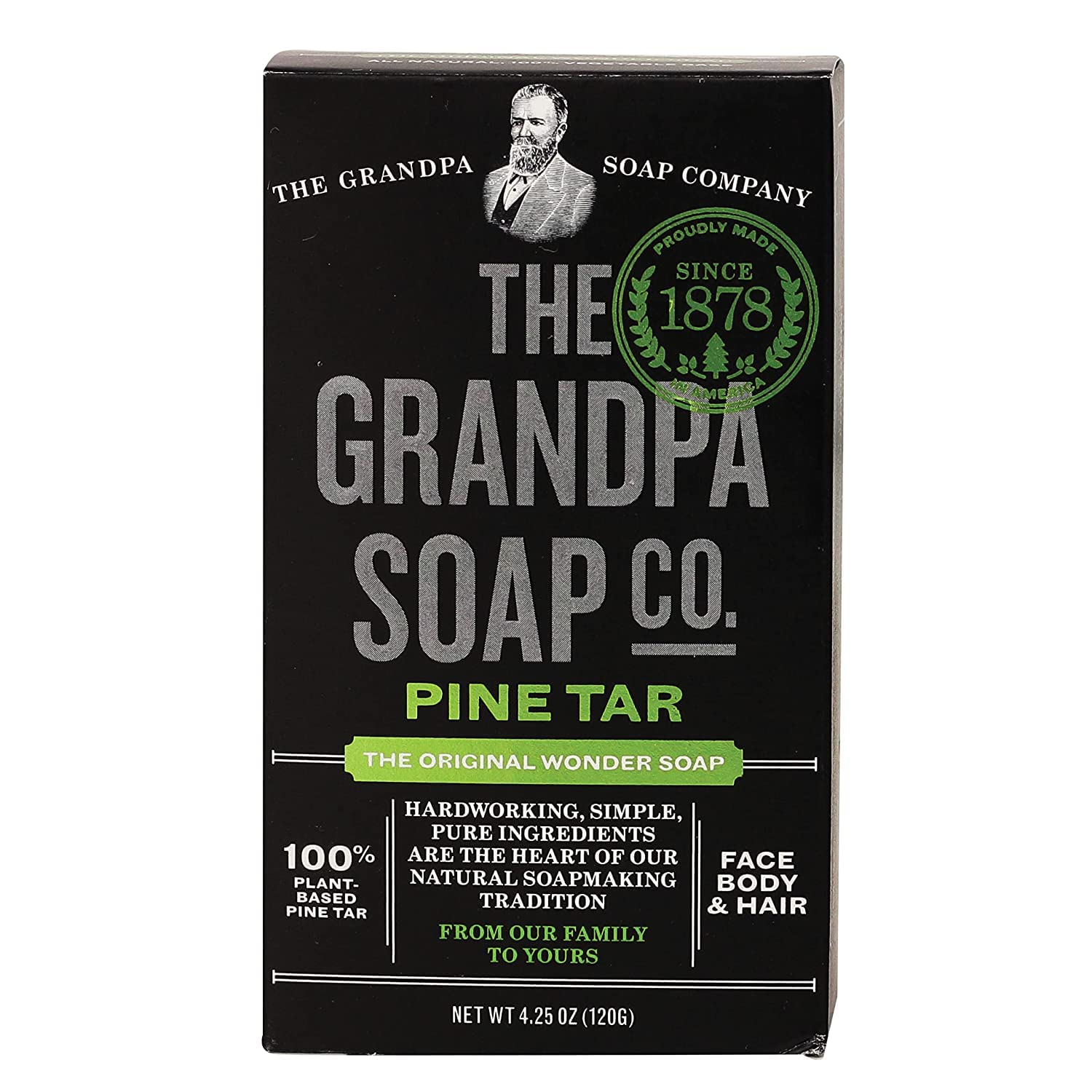 Grandpa's Soap Pine Tar 4.25 oz (Pack of 4)