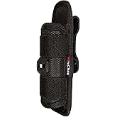 MinChen Tactical Flashlight Holster, 18650 Flashlight Pouch, Stretchy Nylon Pouch Handheld LED Flashlight Holster for Duty Belt Carry Case Holder with 360 Degree Rotatable Clip