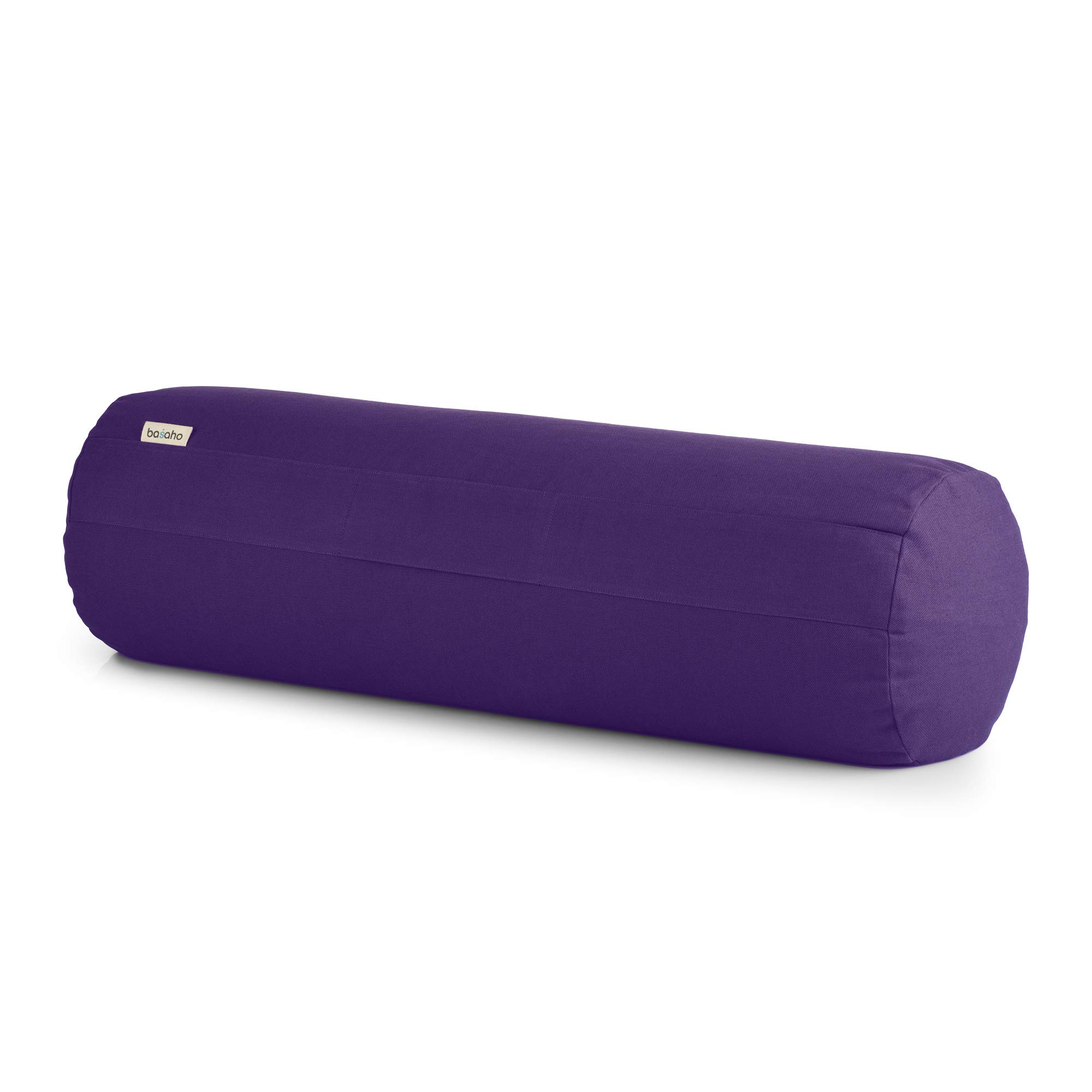 Photo 1 of basaho Yoga Bolster | Organic Cotton | Buckwheat Hulls | Removable Washable Cover (Pure Purple)
