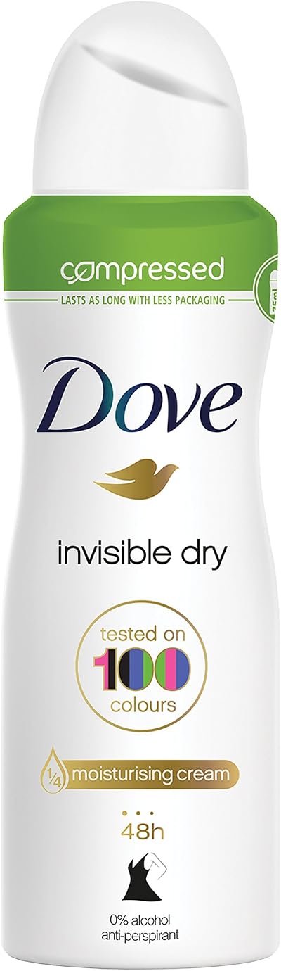 Dove Invisible Dry Compressed Strong Antiperspirant 6x125ml 48hr Protection Men