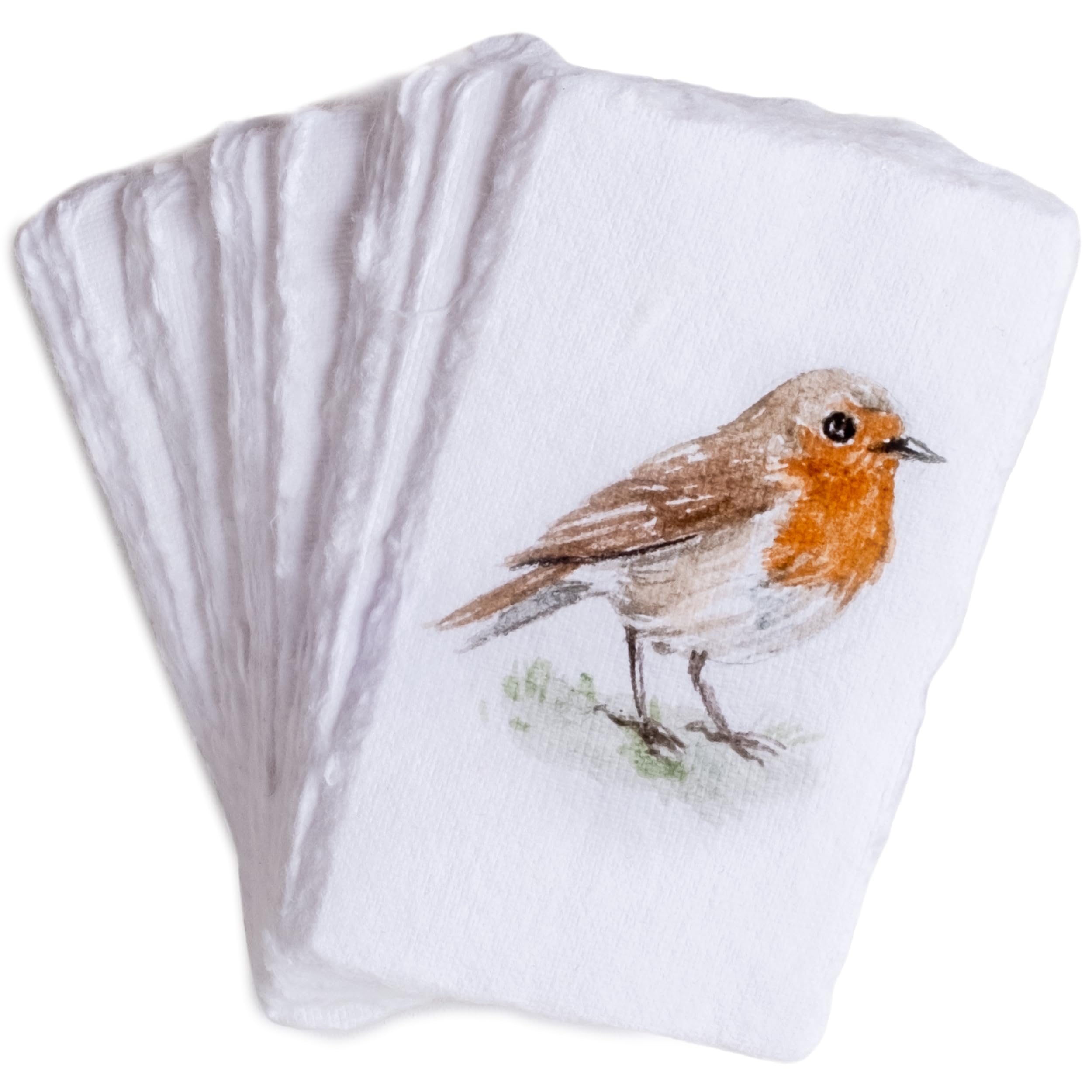 Wanderings Handmade Deckle Edge Paper - only 5x9 cm - Thick 150 GSM - Pack of 50 - Ideal for Deckled Edge Place Cards, Blank Name Cards for Table Setting, Gift Tags, Price Tags