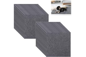 Lilvduybz 20 PCS Peel & Stick Carpet Tiles, 20x20in Carpet Tiles Reusable with Anti-Slip Back, Square Cuttable Non-Slip Floor