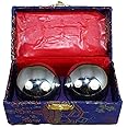 2pcs Baoding Balls Chinese Health Exercise Stress Balls with Box Daily Meditation Massage Handball Finger Exercise Fitness Eq