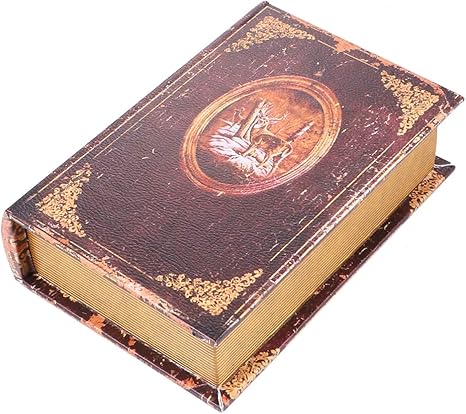 Amazon Clispeed 装飾的なアンティークブックボックスヴィンテージのフェイクブック収納ボックス結婚式の思い出の宝石の装身具の趣味の形見の現金写真サイズsエルク 置物 オブジェ オンライン通販