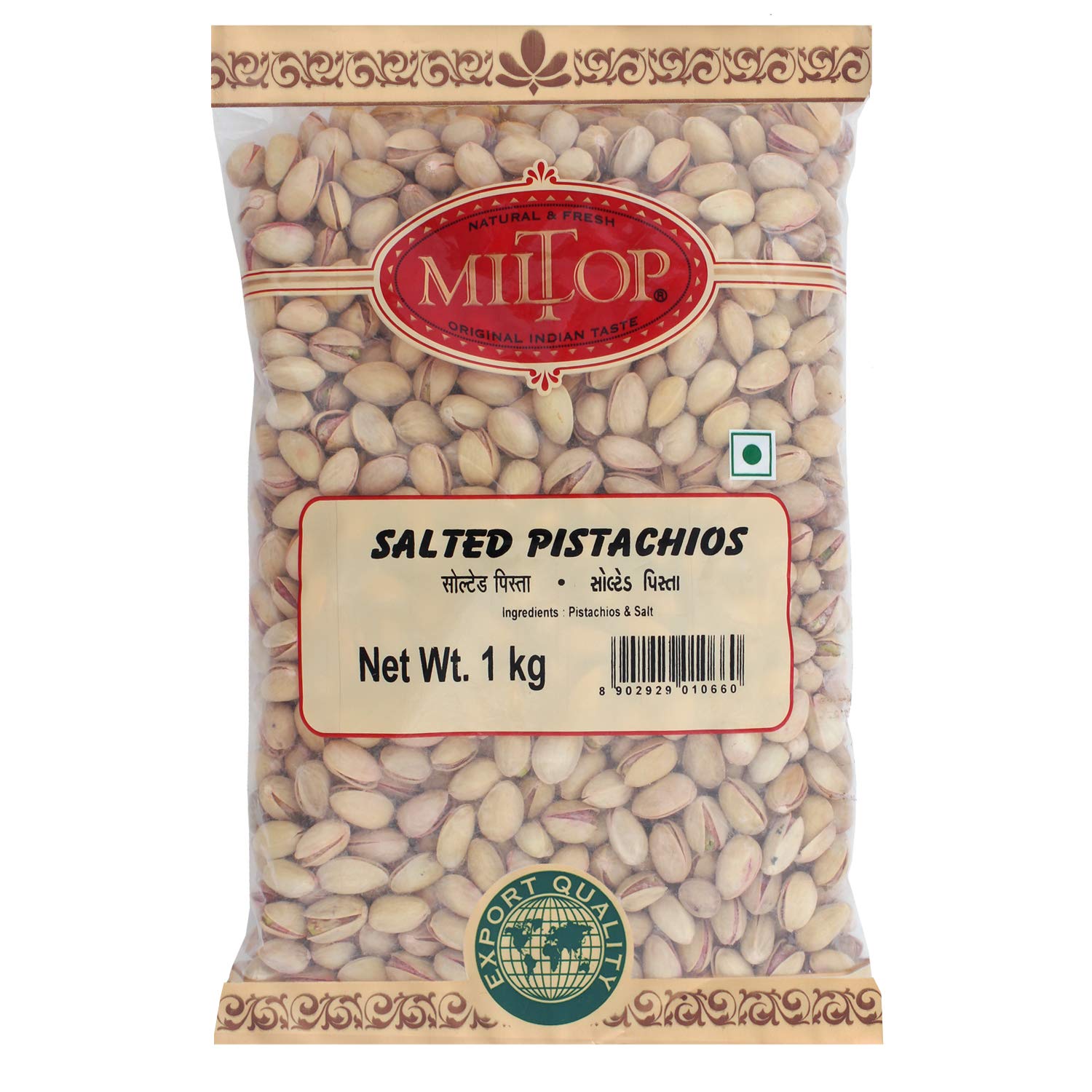 Miltop Salted Pistachio, 1kg: Amazon.in 