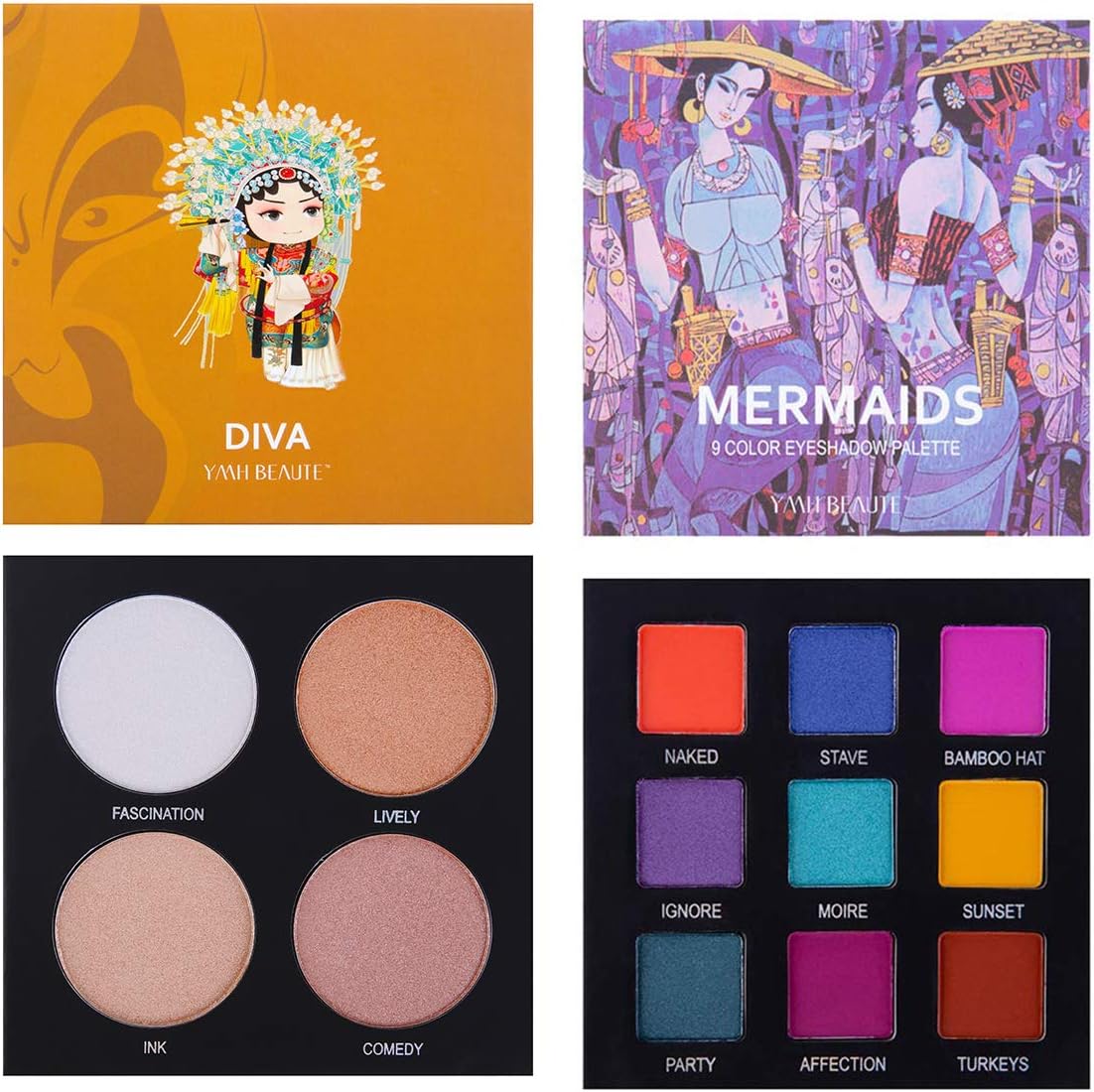 Highly Pigmented Eyeshadow Palette,YMH BEAUTE 9 Colors Eye Shadow Palettes Matte Eyeshadow Makeup Palette Long Lasting Waterproof Colorful Cosmetics