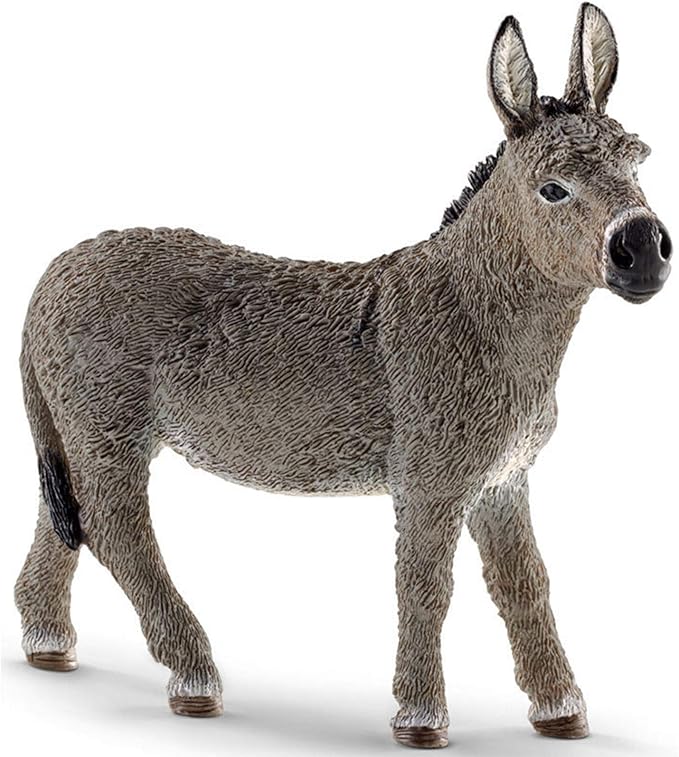 qianele 2PCS Donkey Toy Plastic Donkey Model Figurine 3.7inch Hand