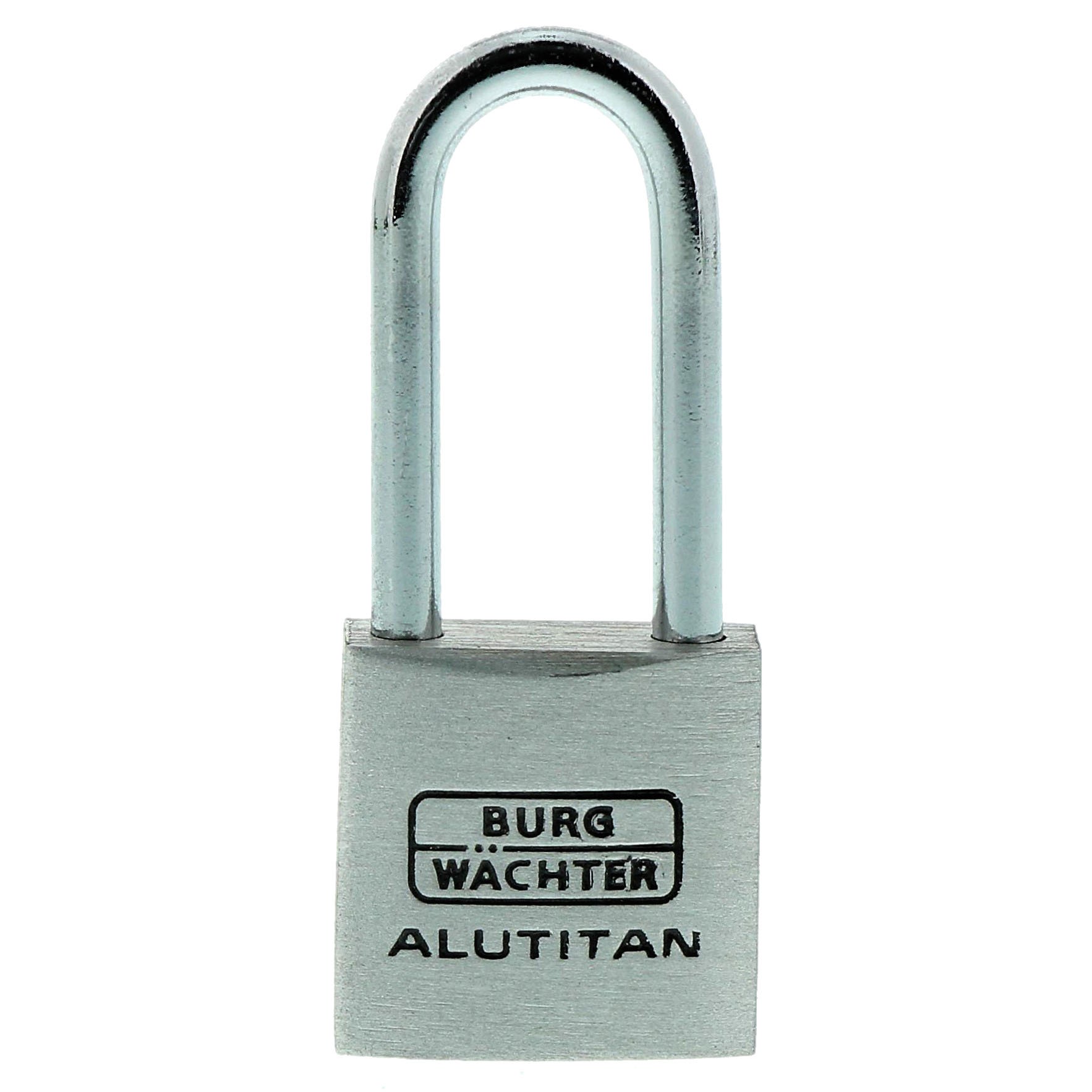 Burg-Wächter padlock, padlock with key, 3.7 mm shackle thickness, solid aluminum lock, rust-proof interior, hardened, aluminum titanium 770 HB 20 26 SB