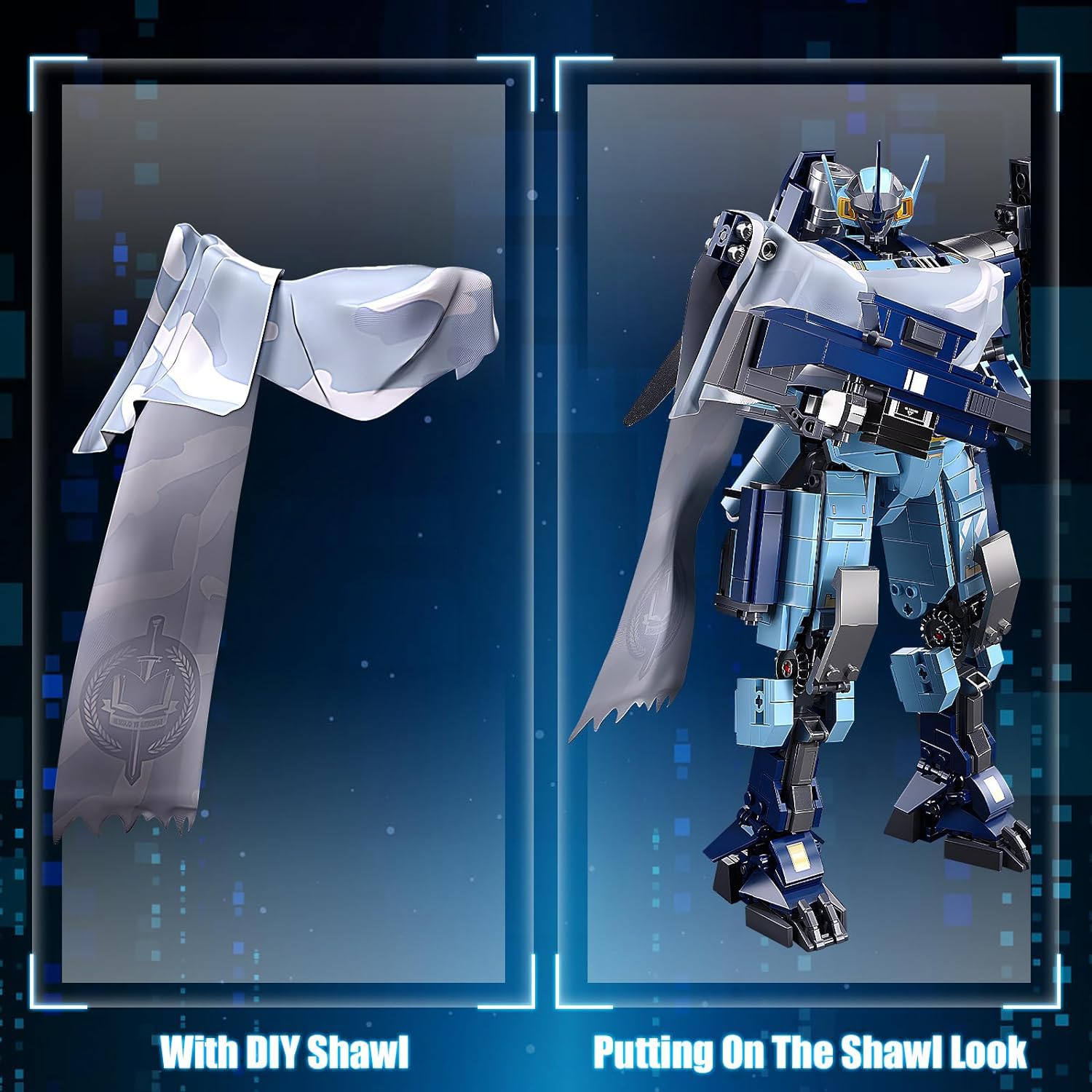 HIGH GODO Mech Robot Building Blocks Set for Adults, 752 Pieces Cool Warrior Model Kit, City Justice Hero Toy Playset, Best Gifts for Teens 14+