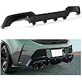 KUAFU Rear Diffuser Compatible with 2019-2022 Toyota Corolla Hatchback & Toyota Auris Hatchback Rear Bumper Diffuser Lip Valance Splitter Body Kit ABS Plastic (Painted Black)