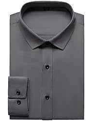JEMITOP Men's Stretch Wrinkle Free Dress Shirts