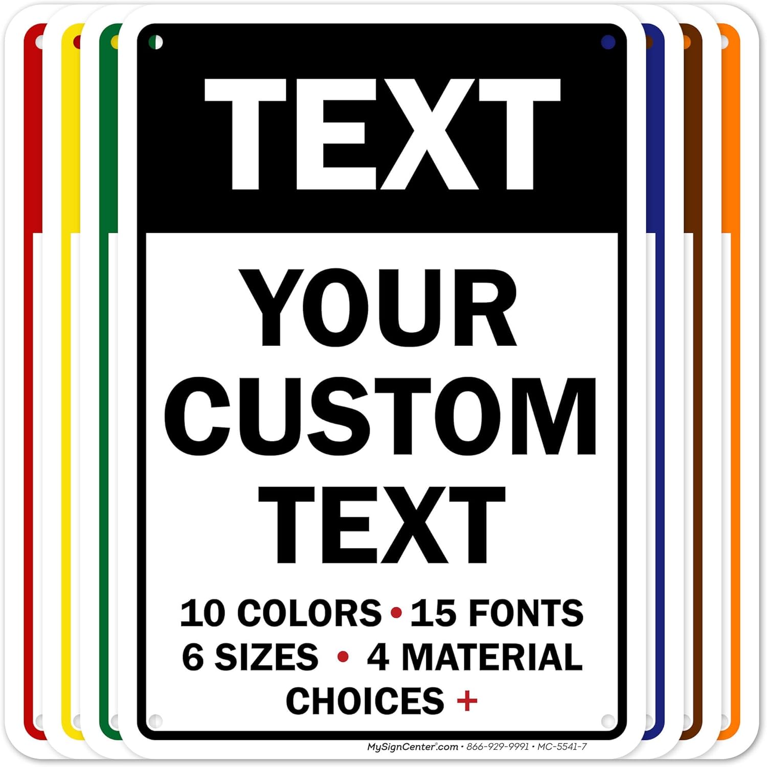 Yard Signs - Custom Sign, Custom Sign for Business, Indoor/Outdoor use. 7x10 Inches, Rust Free .040 Aluminum, Fade Resistant, Made in USA by My Sign Center (Header)