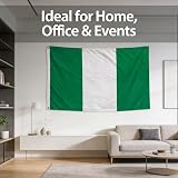 SHATCHI Nigeria Flag 5ft x 3ft with Brass Eyelets Polyester Flag view 7