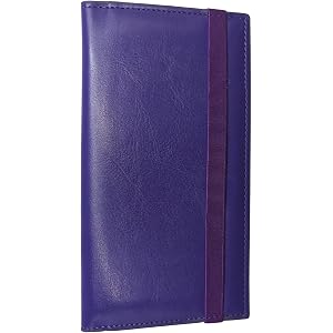 Baculyri Checkbook Cover for Personal Checkbook Holder with Clear Plastic Divider, Pen Slot for Duplicate Checks, Strap Closu