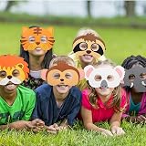AOOTUERL 12pc Kids Animal Felt Masks Jungle Theme Party Costume Favors view 7