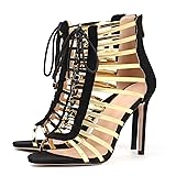 High Heels for Women Lace Up Stiletto Heeled