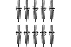 DUPDMKIN Rock Splitting Wedges Rockhounding Tools Steel Plug Wedges and Feather Shims for Concrete, Stone (10 Pack, 5/8"(16mm))