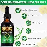zoxpm Mullein Drops for Lungs 60ML Mullein Leaf Extract 30:1 2800MG view 2