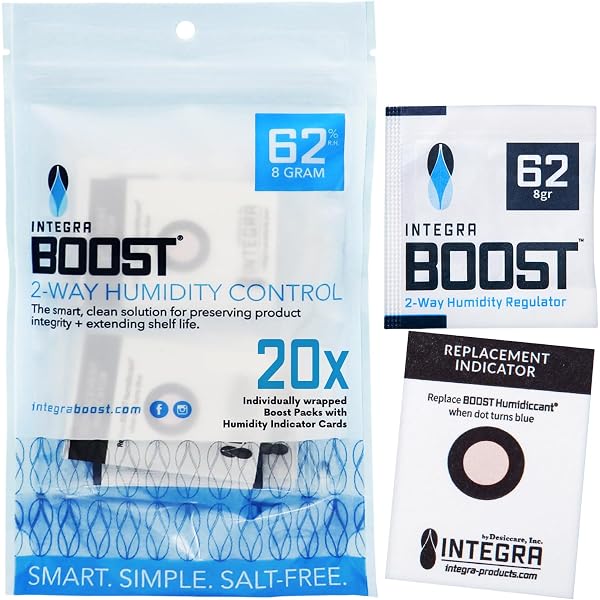 Integra Boost Regolatore Umidit&agrave; 62% - 8 Sacchetti Da 4g Per Conservazione