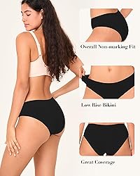 BAMBOO COOL Women's No Show Bikini Seamless