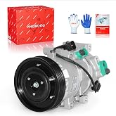 PHOBOOS A/C Compressor with Clutch Compatible with Hyundai &amp; Kia | for Hyundai Accent 2012-2017 &amp; Kia Rio 2012-2017, L4 1.6L,【with Automatic Temperature Control】, Ref. CO-20765C