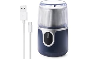 Cordless Coffee Grinder, Electric Bean Spice Grinder with 304 Stainless Steel Blade, 85 Grinds Per Charge for Home, Kitchen, 