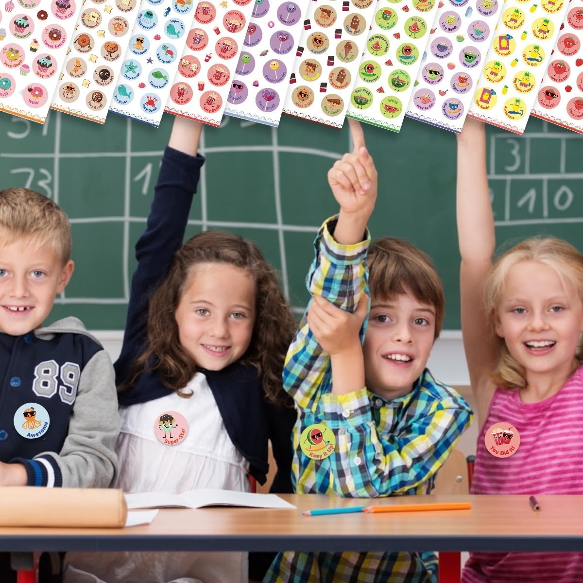 Joyful Artistry Smelly Stickers Scratch and Sniff, 24 Sheets, 12 Different scents, Motivational Reward Stickers for Kids and for Teachers (360)
