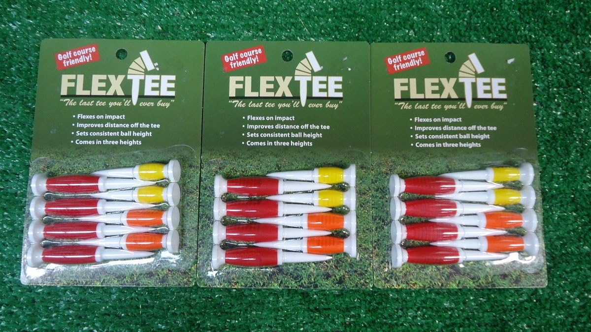 Flex TeeGolf Tees, 3-Pack Special, 24-tees, Red, Yellow, Org. New